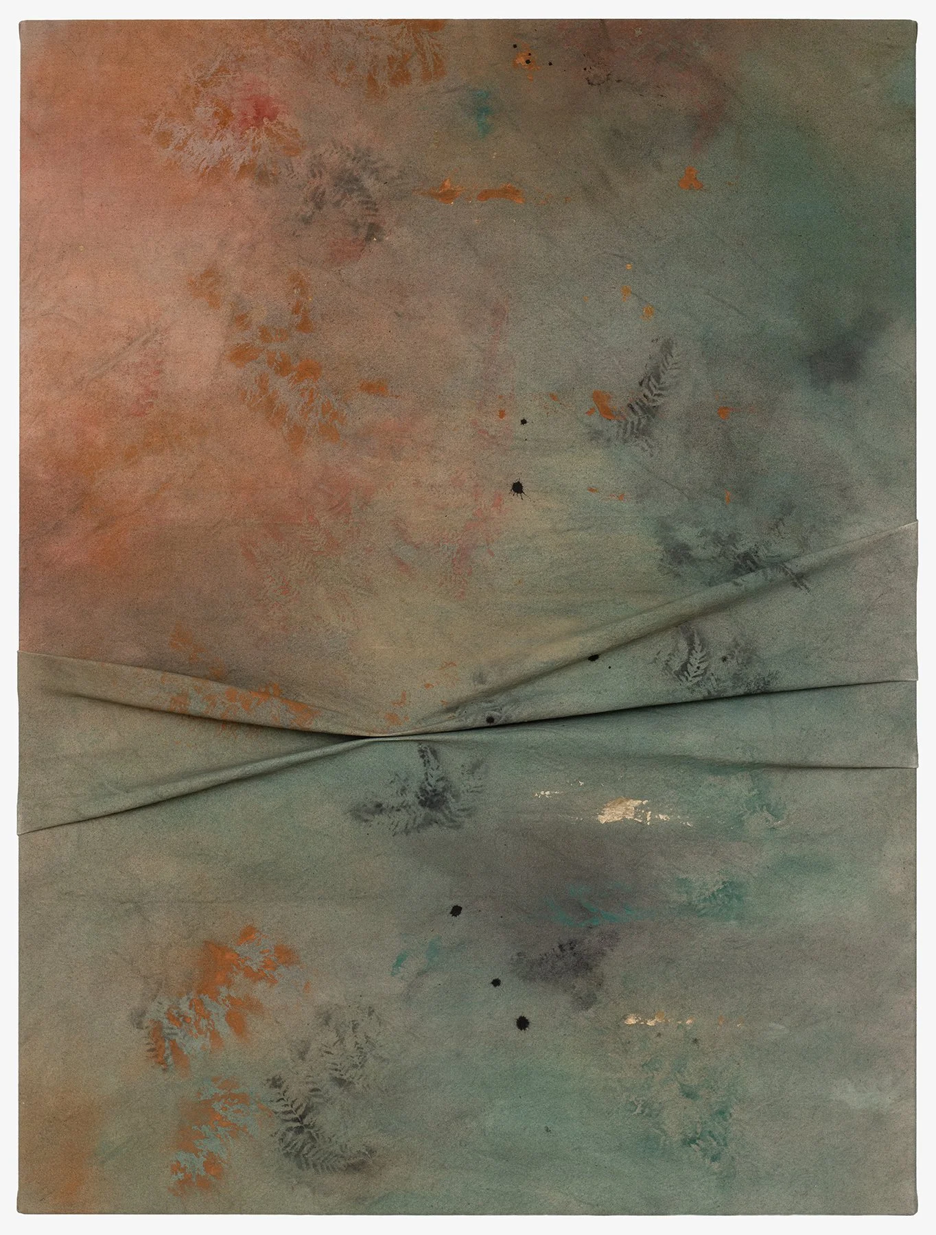   Give You the Moon,  2026                                                                                               earth pigments and acrylic on stitched canvas                                                                                    