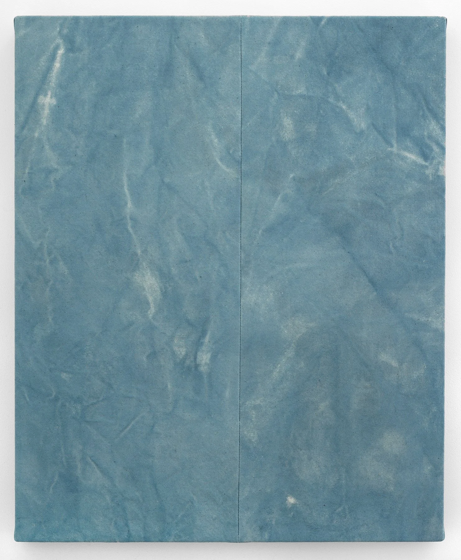   Blew Away,  2020                                                                                             indigo dye on sewn canvas                                                                                                                  