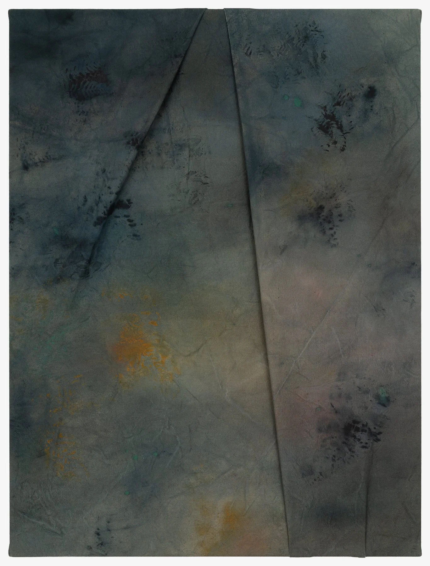  Now I Am Dreaming,  2026                                                                                               earth pigments and acrylic on folded canvas                                                                                      
