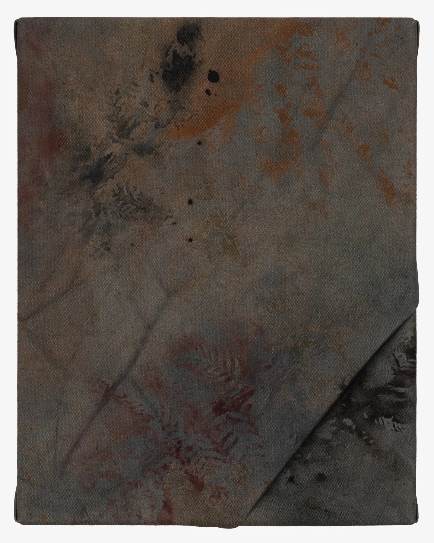   In the Night,  2026                                                                                               earth pigments and acrylic on folded canvas                                                                                           