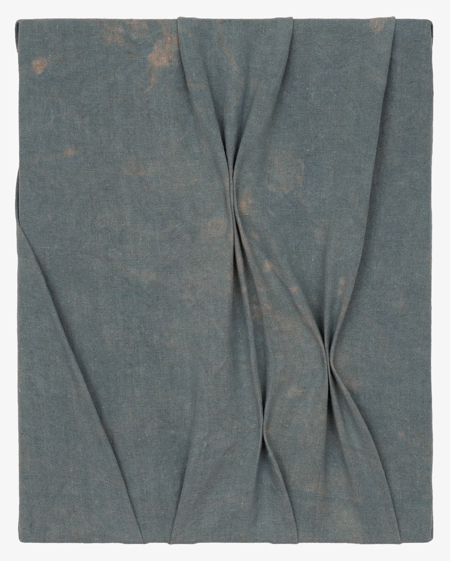   Looking For You,  2026                                                                                               indigo dye on stitched linen                                                                                              14 × 11 i
