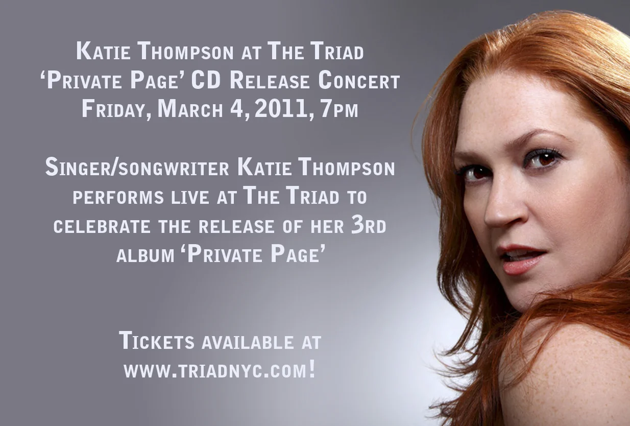 Katie Thompson's "Private Page" CD Release Concert