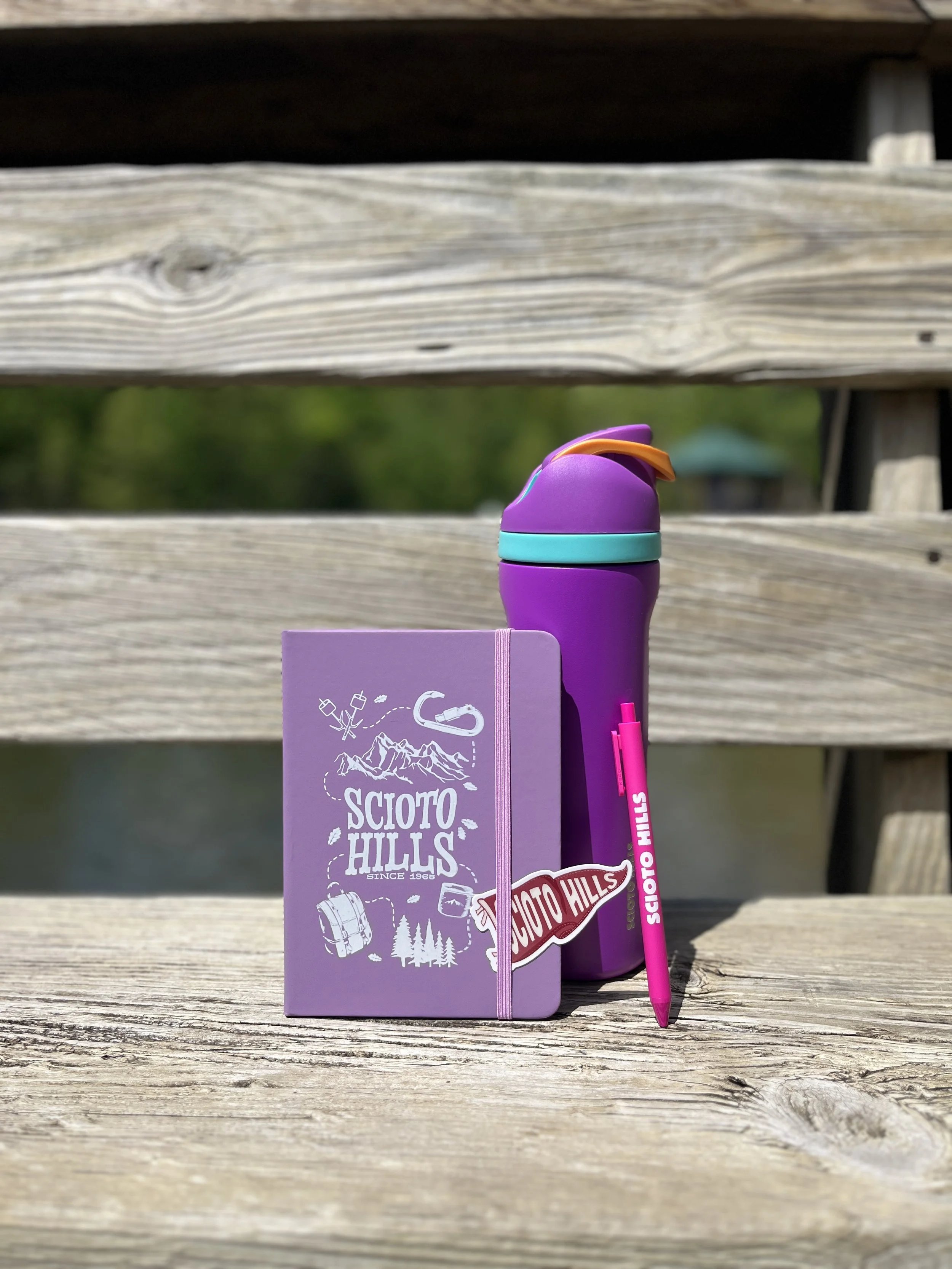 Camper Package 7 - Owala Bottle, Notebook, Pen & Sticker