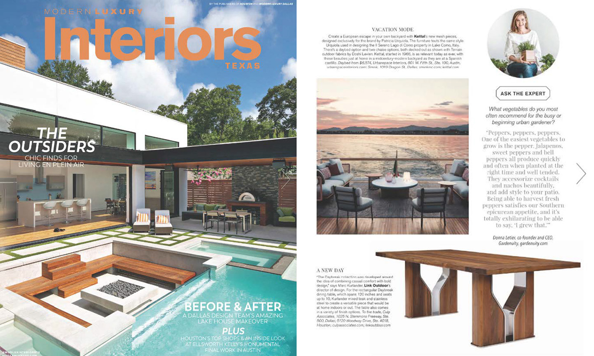 Modern Luxury Interiors Texas 2018, featuring the Daybreak Dining Table