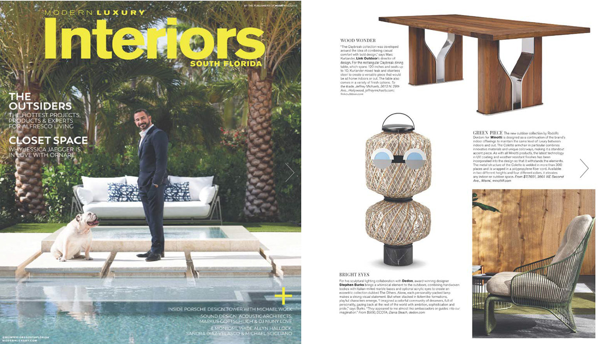 Modern Luxury Interiors South Florida 2018, featuring the Daybreak Dining Table