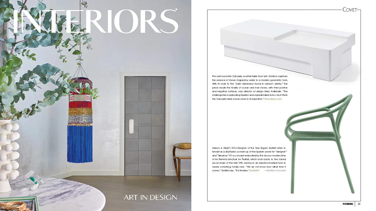 Interiors May/June 2019, featuring the Cascade Cocktail Table
