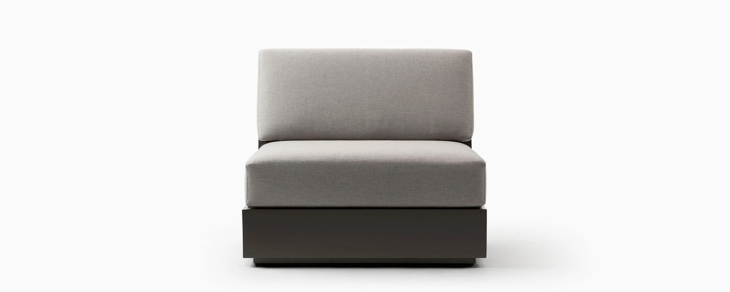 Riviera Armless Sectional in Antique Bronze (NEW)