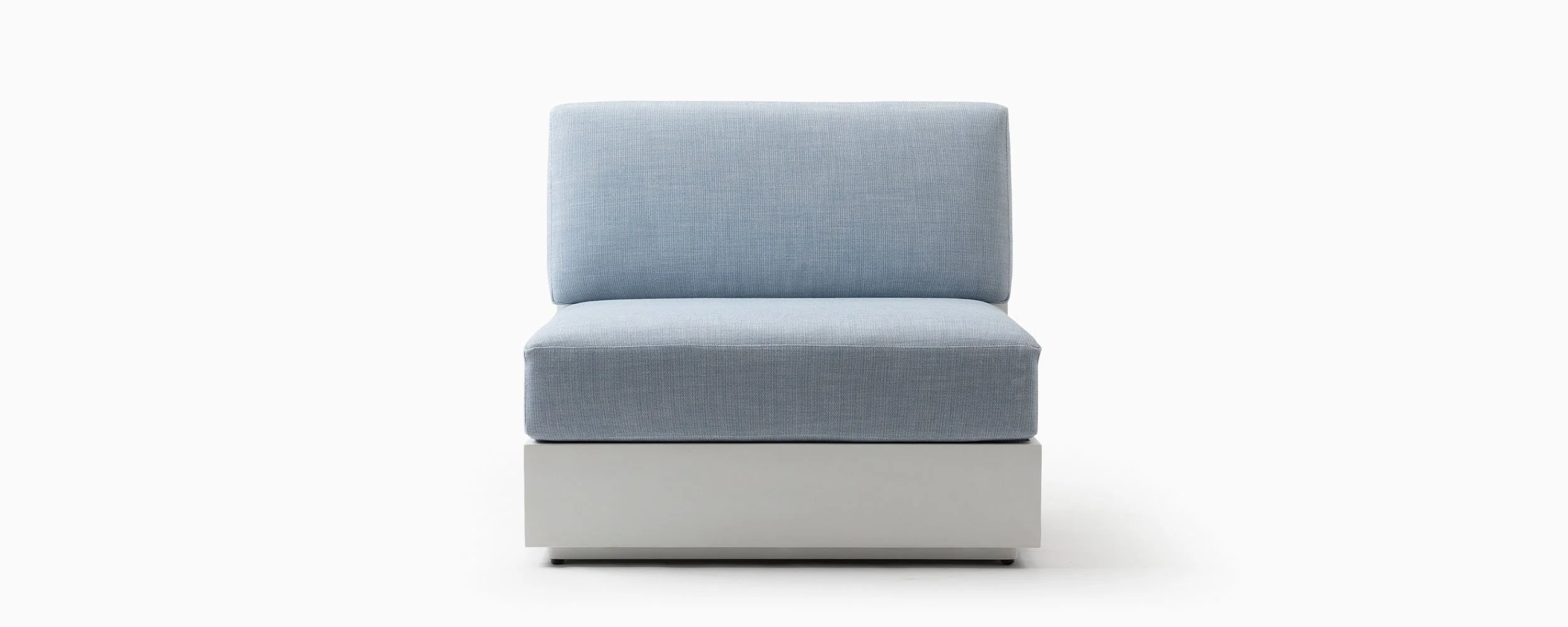 Riviera Armless Sectional Sofa in Bone White (NEW)