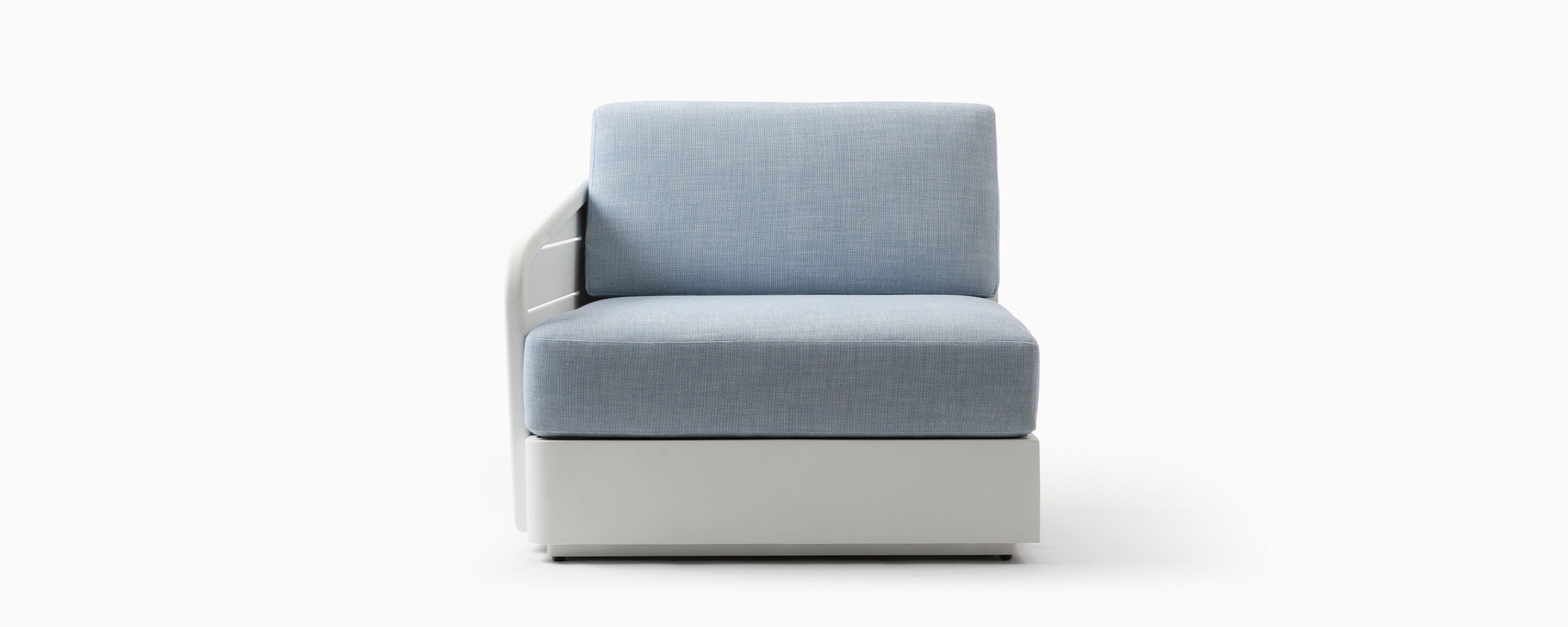 Riviera Left Arm Sectional Sofa in Bone White (NEW)