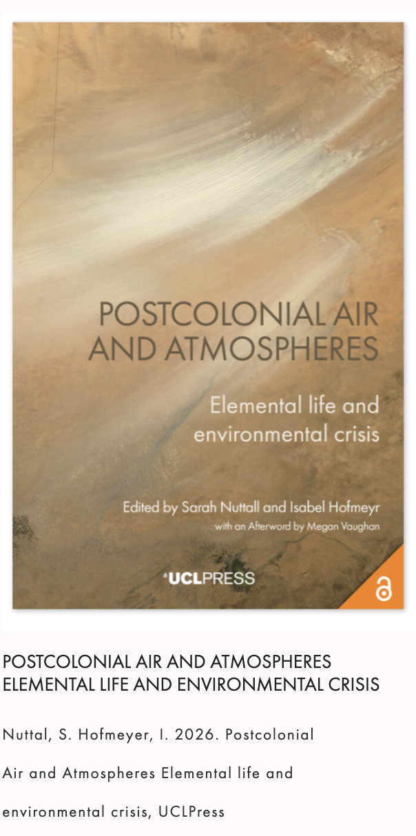 Postcolonial Air and Atmospheres Elemental life and environmental crisis