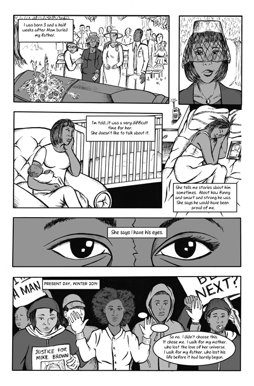 Page 6 of "The Walker", Graphic Novella BUY IT HERE . 2015.