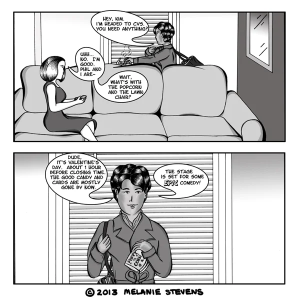 " Valentine Punchline " February 14, 2013 Black Picket Fences webcomic