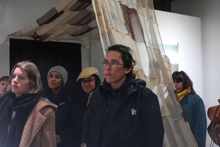 “If You’re Watching This, It’s Too Late”, Iteration #3, 5 ft x 40 ft Ori Gallery, 2018 Photo Credit: Ori Gallery