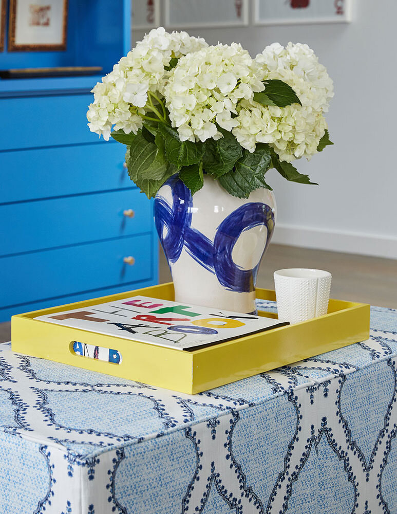 child reading nook, interior design for children, colorful interiors, colorful interior design, brushstroke ginger jars, colorful bookshelf, colorful bookcase, Albertina M. Cisneros, Mimosa Lane Blog