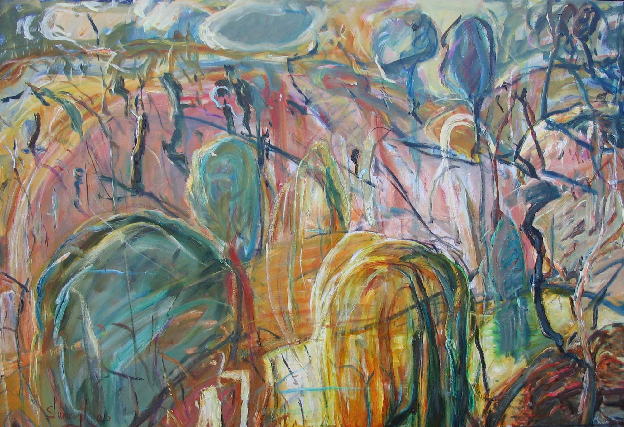 SHOWER ON THE HAWKESBURY Oil on canvas 100 x 150 cm $6500 Sold