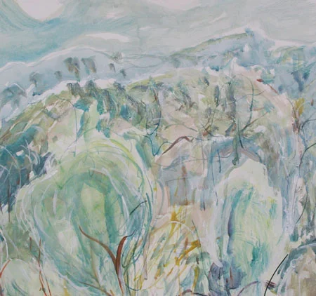 Translucent morning Mixed on Arches paper 36 x 40 cm