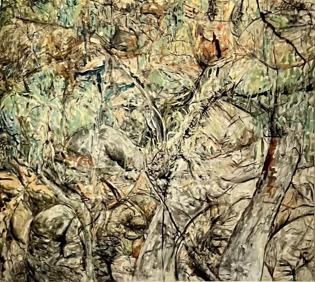 Sandstone country - oil on canvas - 180 × 180 cm  Collection Hawkesbury Regional Gallery