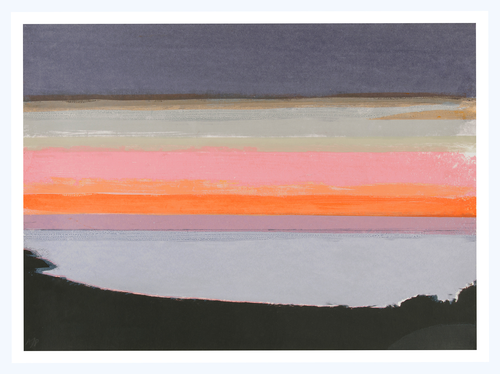 19 Silver Sea, 38x52cm, screen print, ed of 5