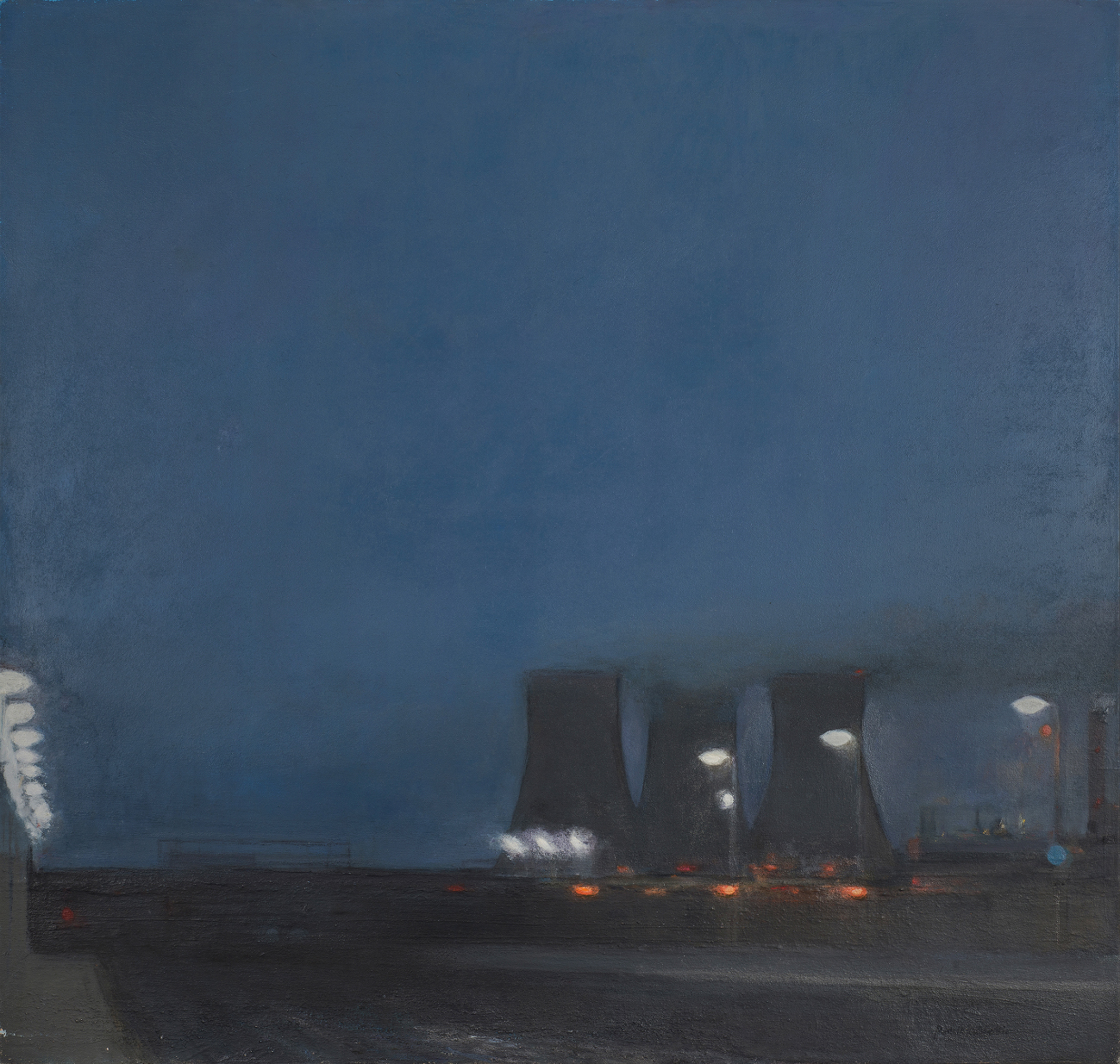 44 Electric Dusk, Twilight of an Era, 92x98cm, oil on linen