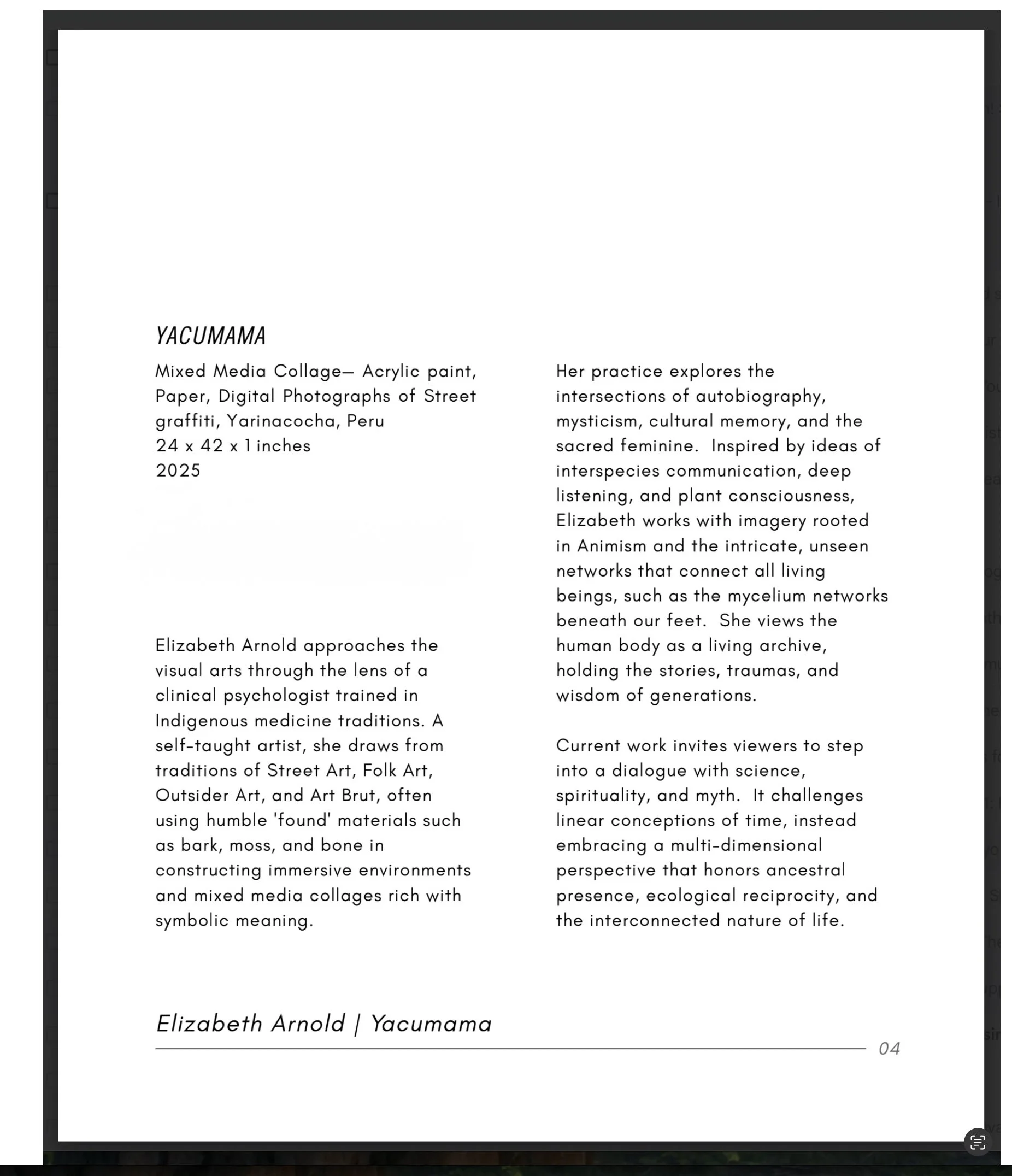 Artist Page from the Exhibit: "Of Hull and Hush"