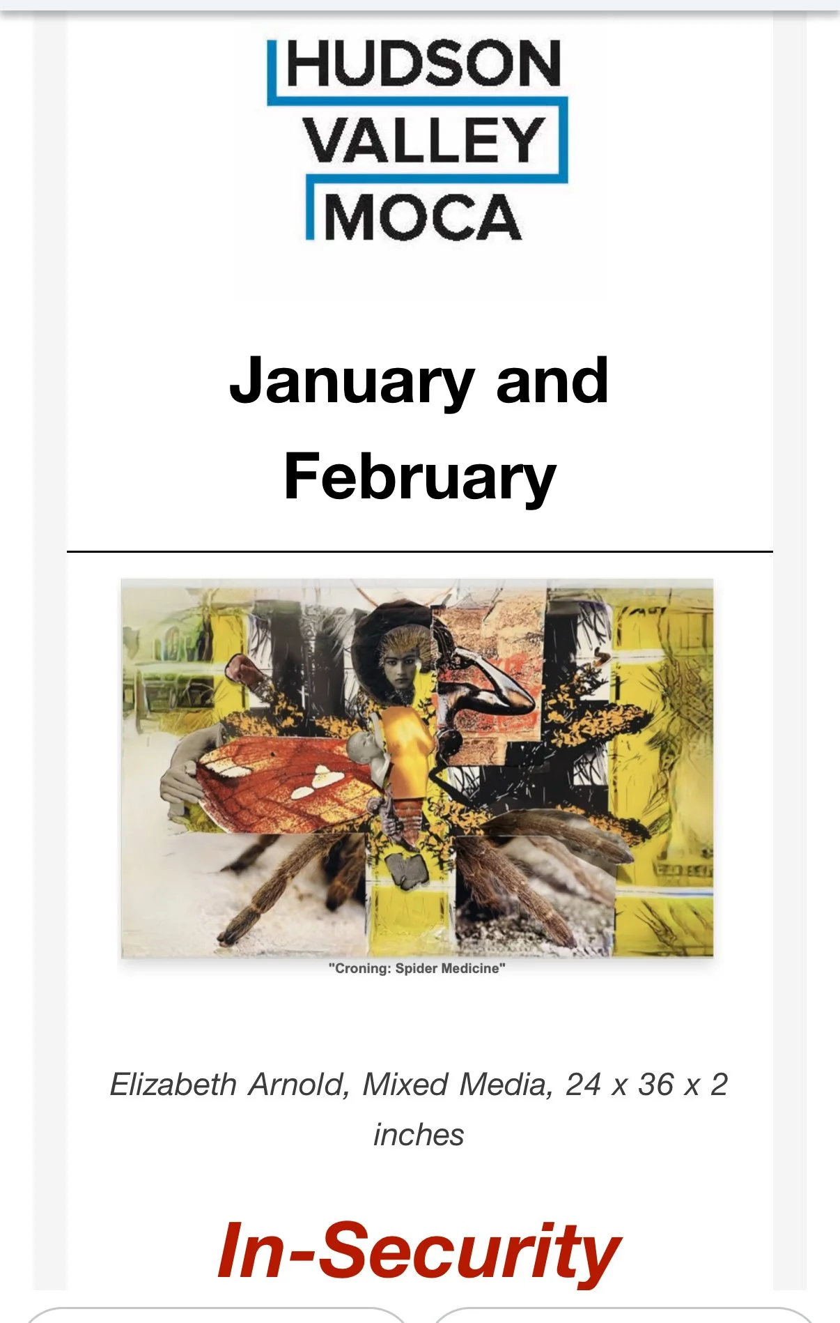 "In-Security" a Group Show answering the call 'who are we today, as we navigate current challenges to order and equilibrium