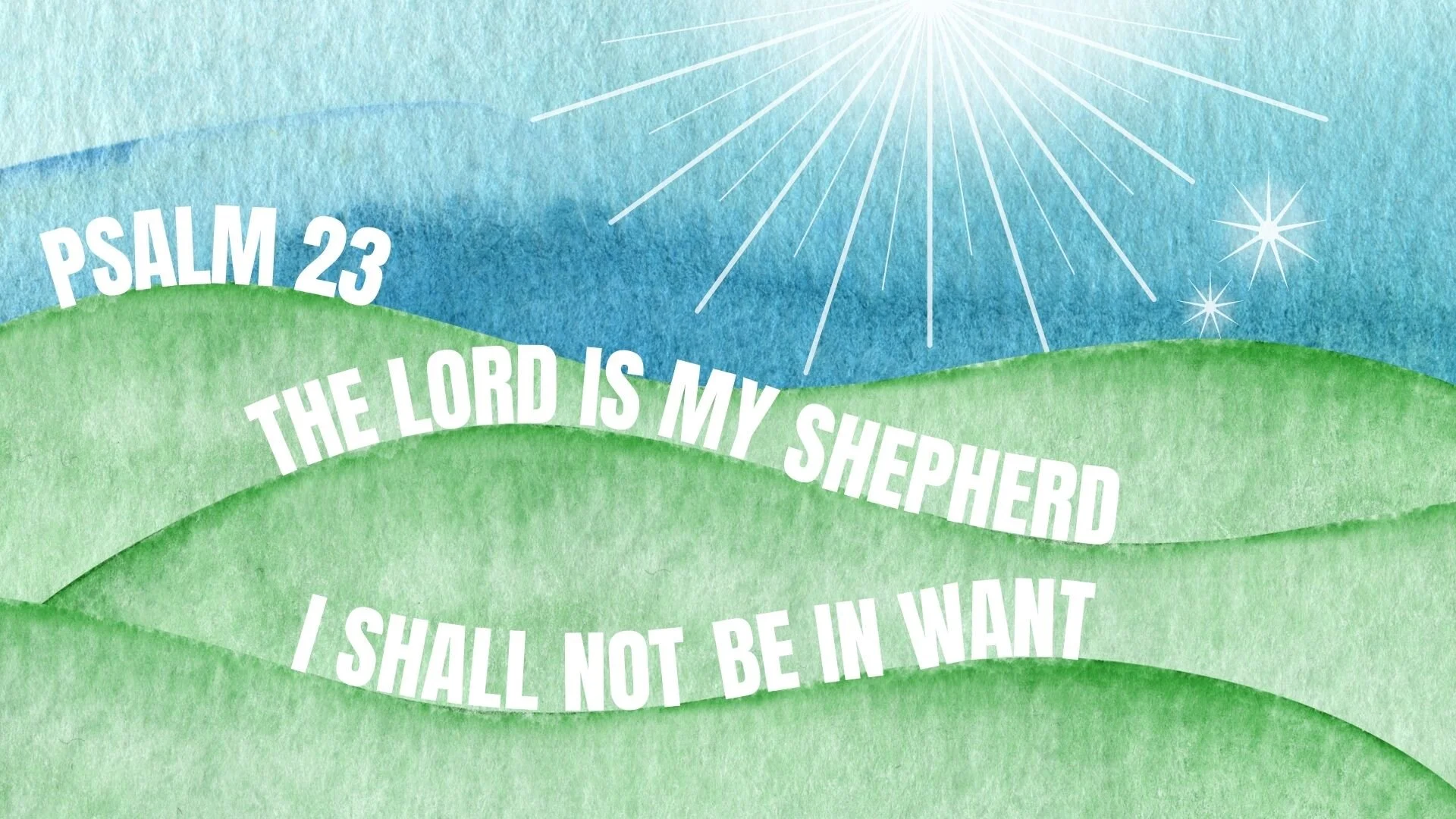 Reset with the Psalms - Whose your Shepherd? Aka How to Lack Nothing