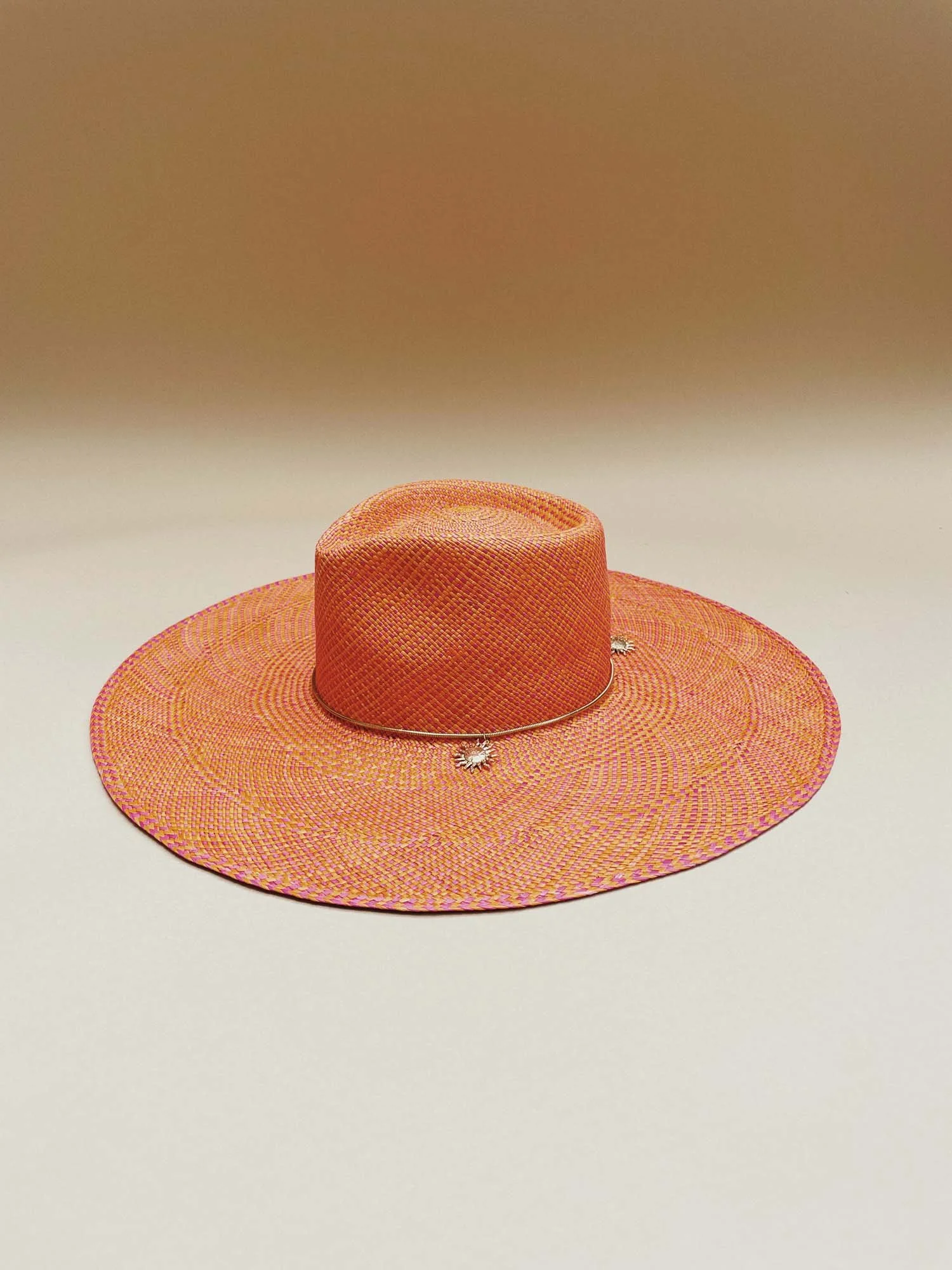 Chapeau De Paille Toquilla Pour Femme - Tissé Main En Équateur - Blanc - Taille M - Bords Larges - Neuf