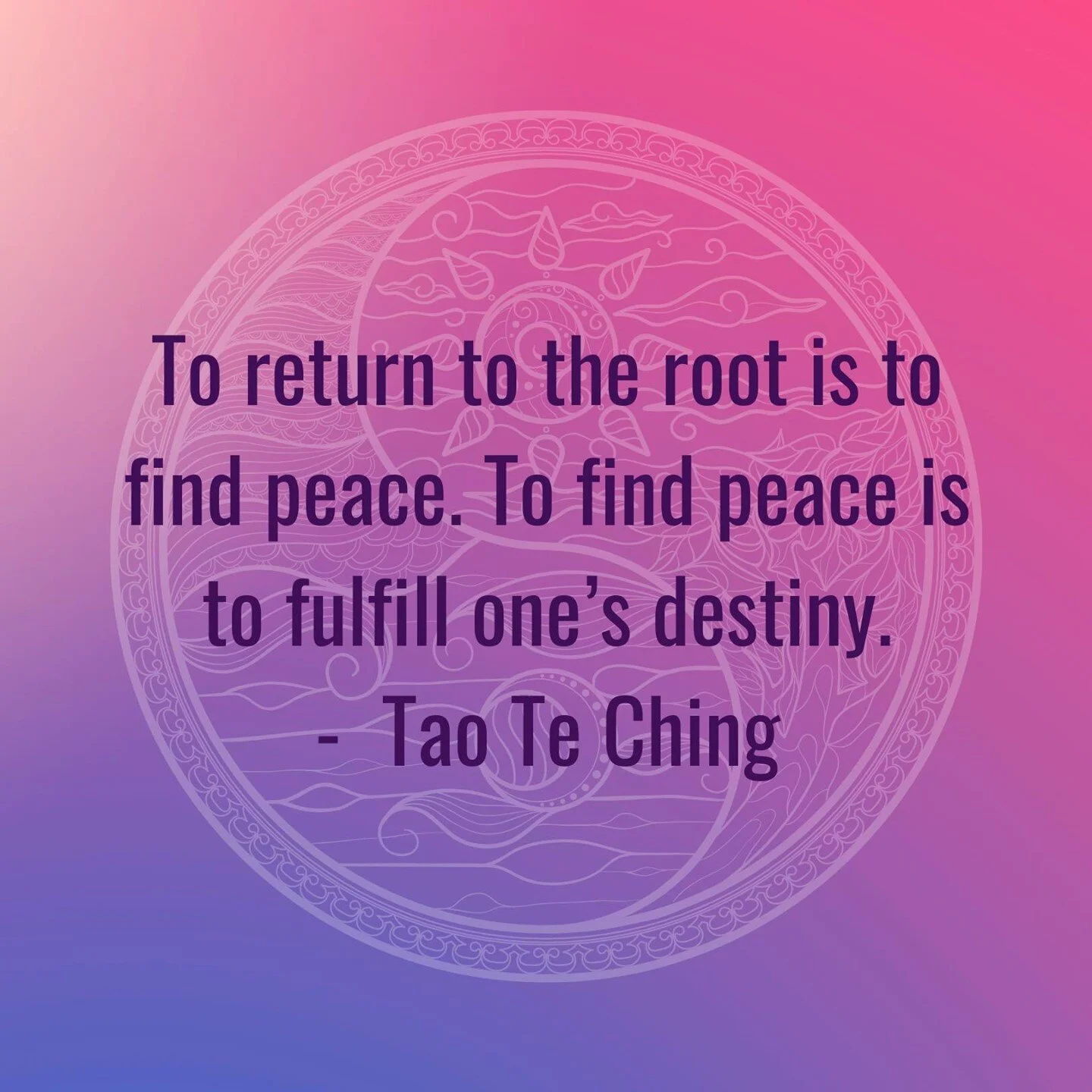 We cannot fulfill our destiny until we are able to self-actualize. ⁠
⁠
We self-actualize under conditions of inner security, stability, and nourishment - the root. ⁠
⁠
How do you return to the root?⁠