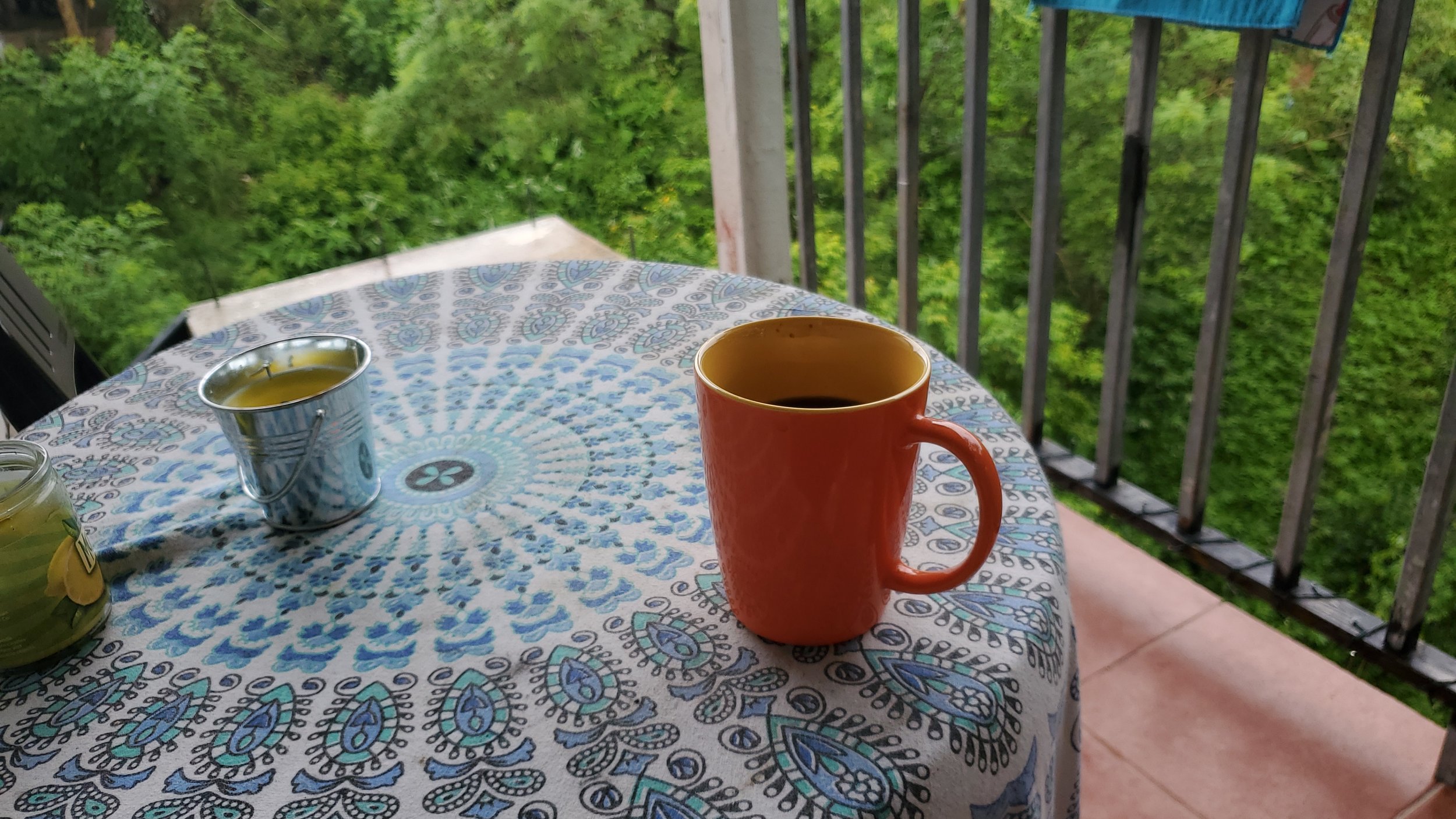 Enjoy a coffee on the balcony