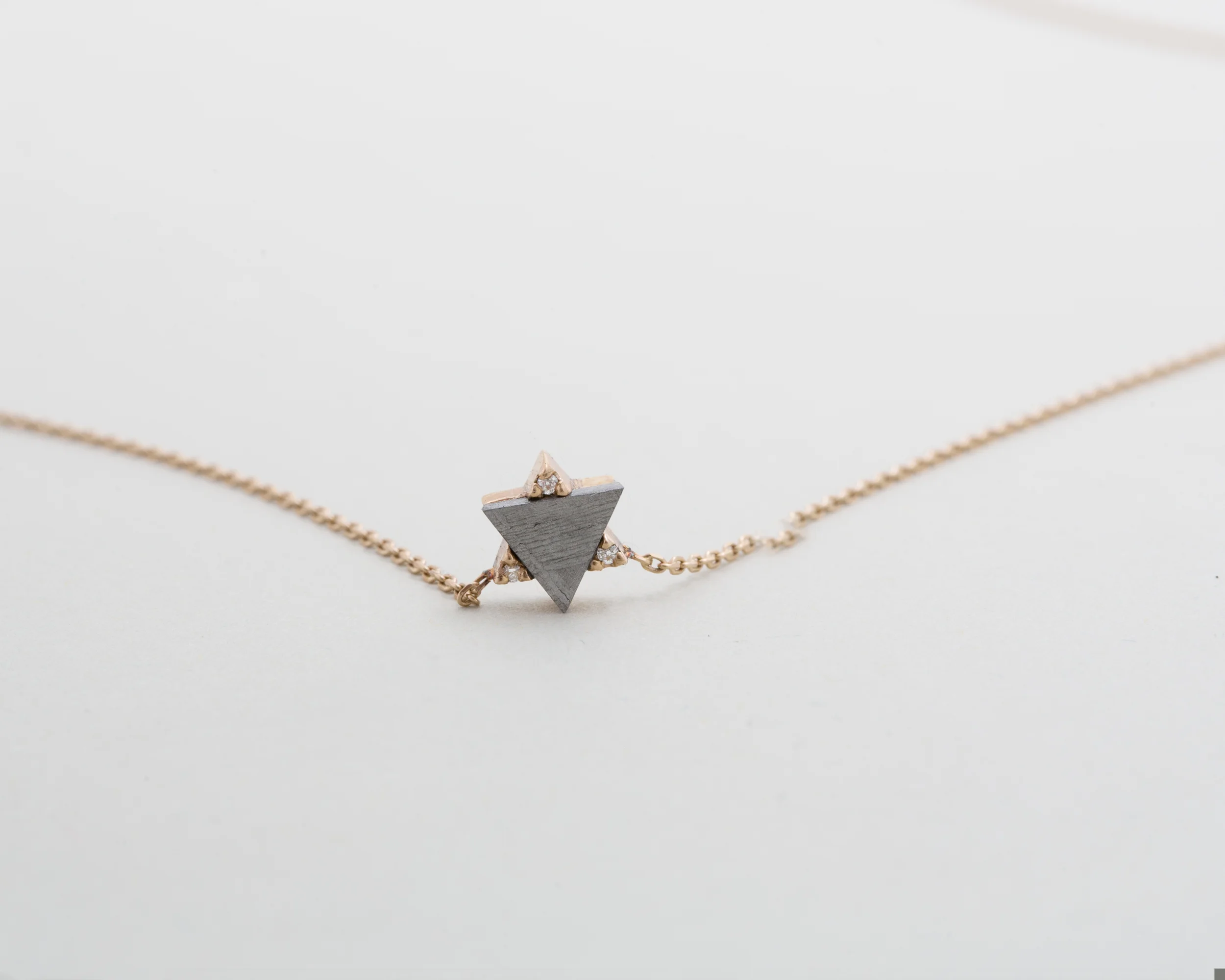 aether gold meteorite necklace