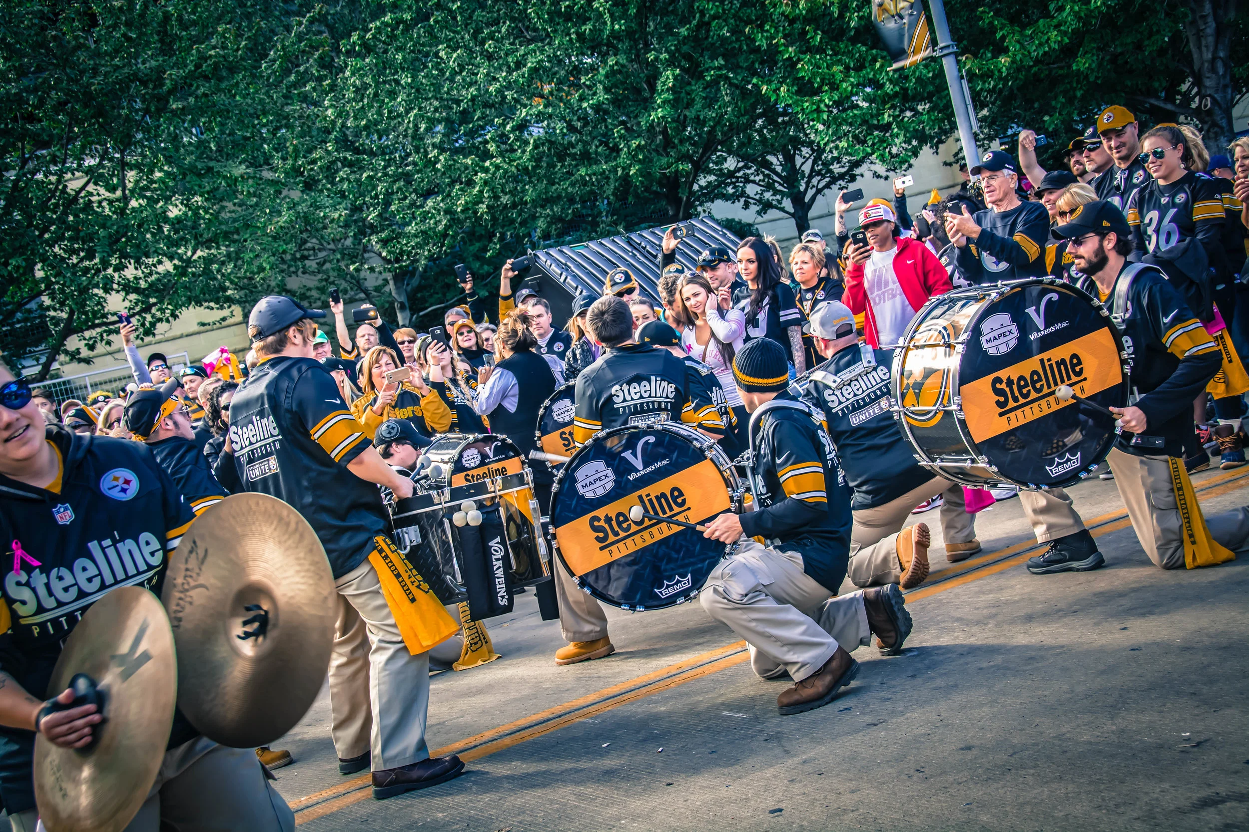 Performing during pre-game at the Steelers game on October 9th, along Art Rooney Ave!