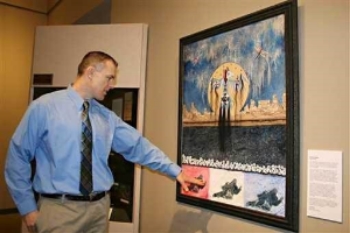 Principal Tim Hoheisel in his natural environment--a museum