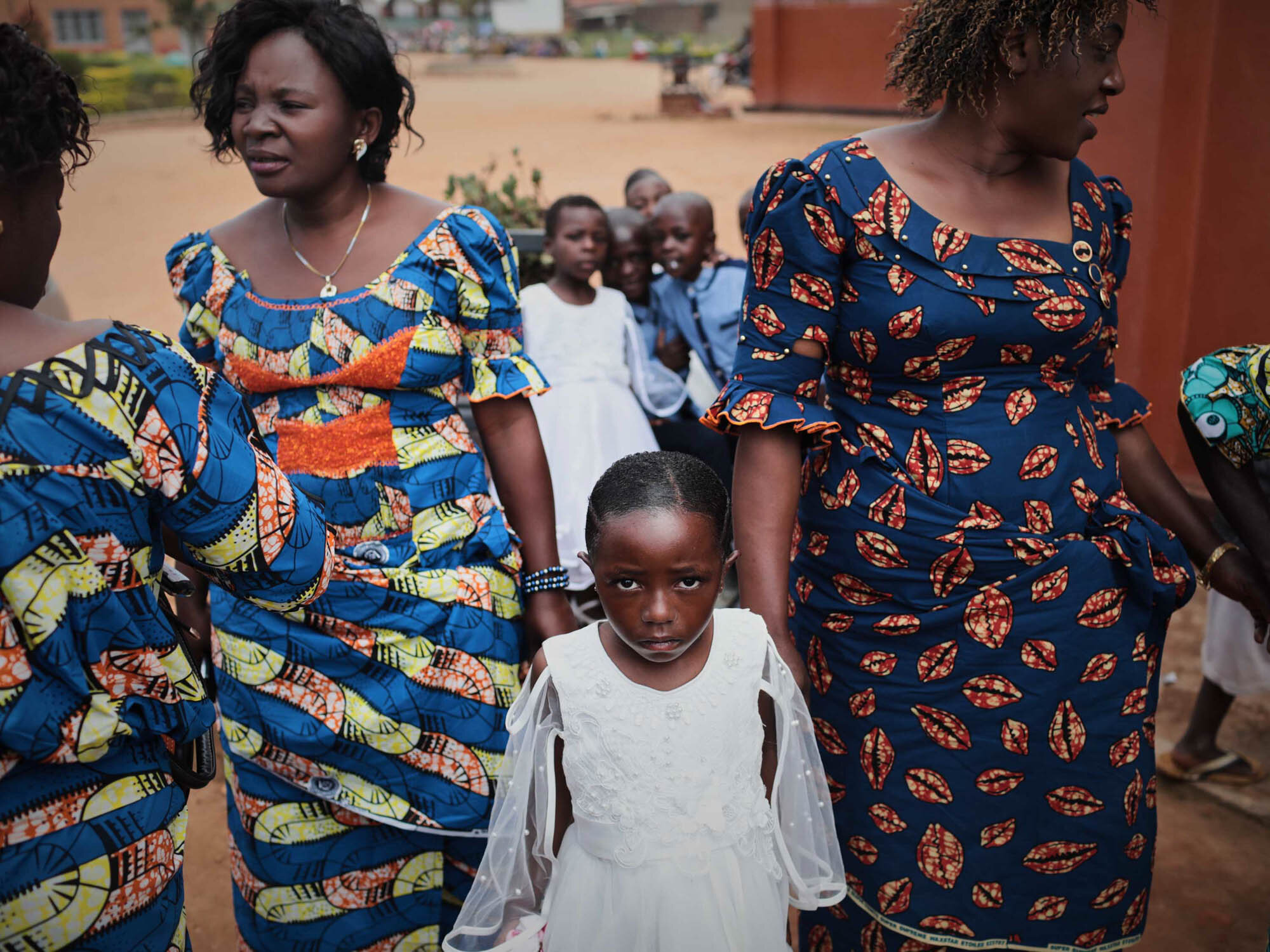  Life continues as normal in the epicentre; a wedding at Butembo cathedral. 