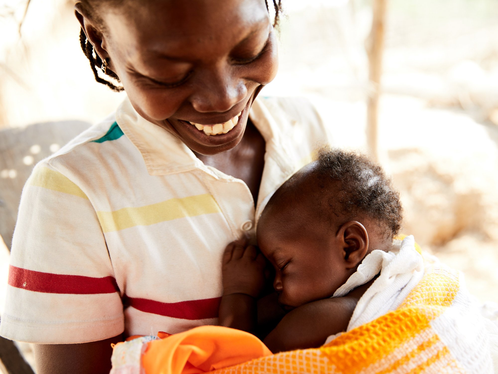  Rachel with her newborn baby girl. Central African Republic Refugees for  UK for UNHCR .  