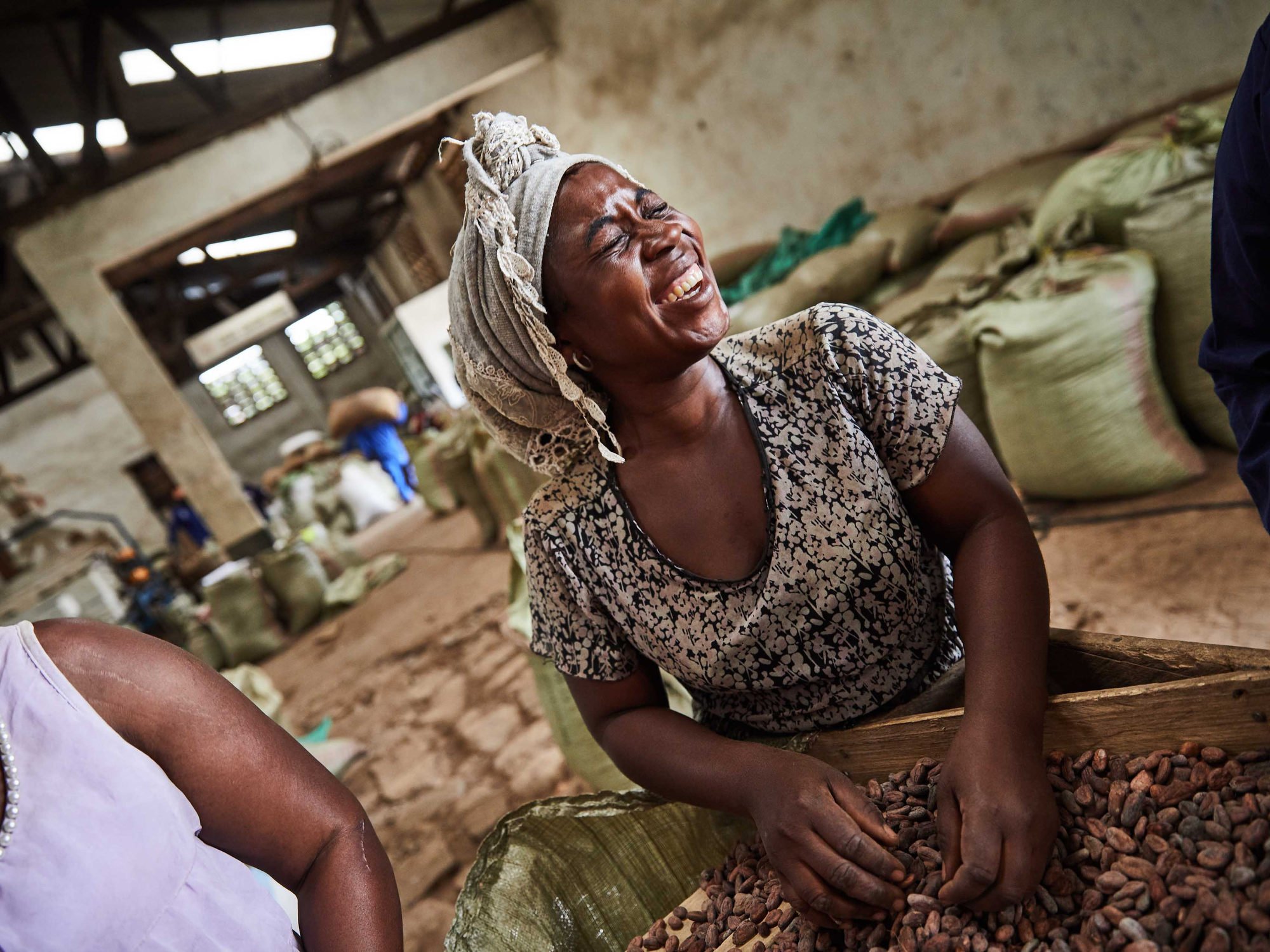  Cacao factory in Eastern Congo. For  Virunga Origins Chocolate.   