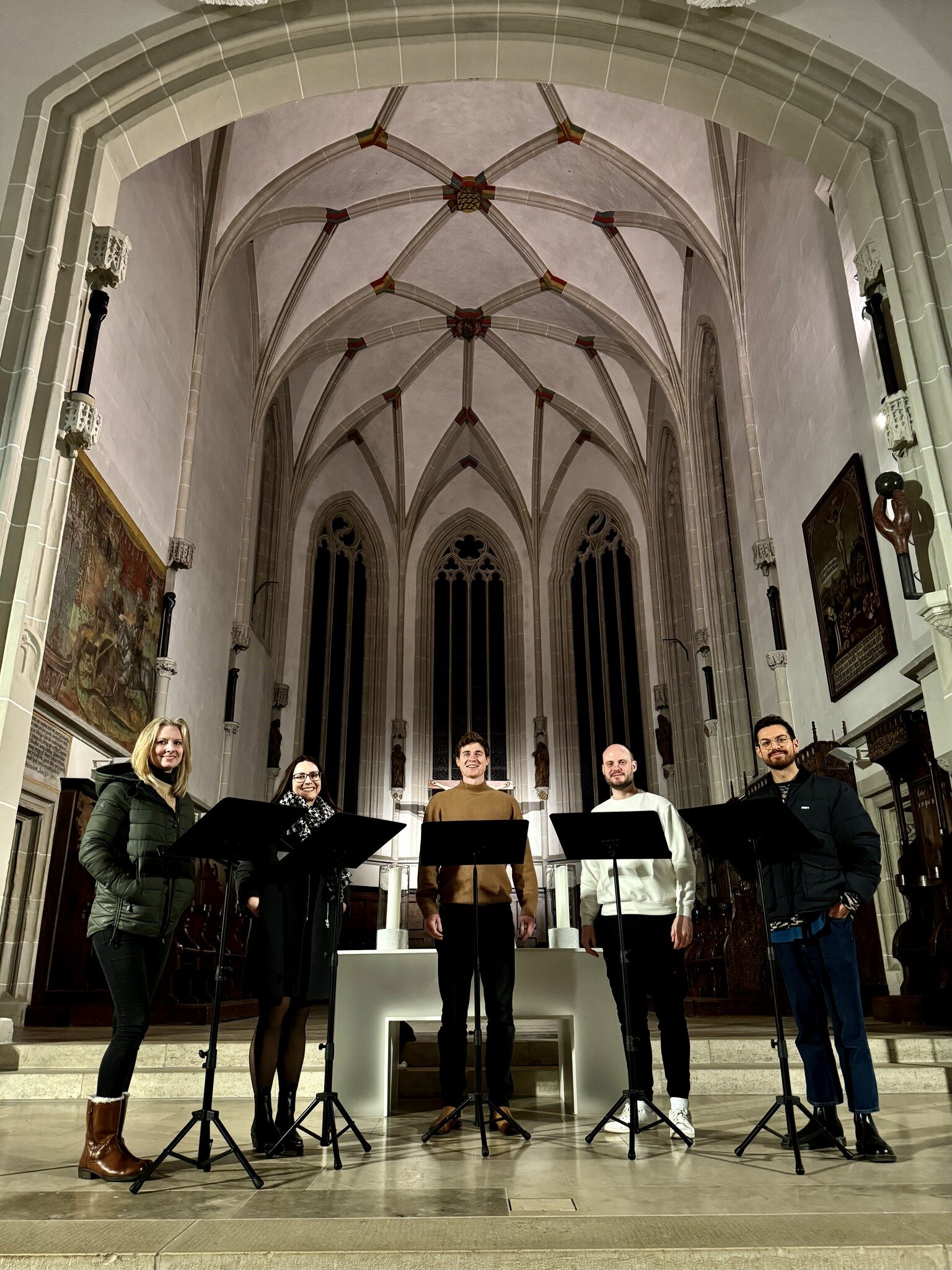 Last week we took a short trip to Germany, performing concerts in G&ouml;ppingen, Hildesheim and Grafenrheinfeld, where we were joined onstage by the excellent @calmusensemble_official. Commemorating 80 years since the heavy bombing of the town, the 