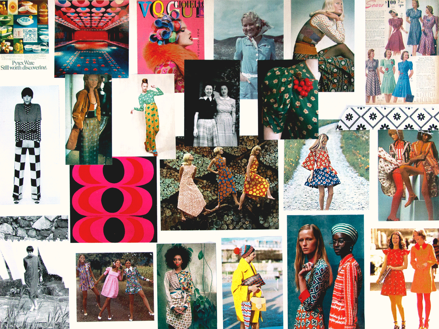 Mood board | 1960s/1970's inspired by Scandinavian print design.