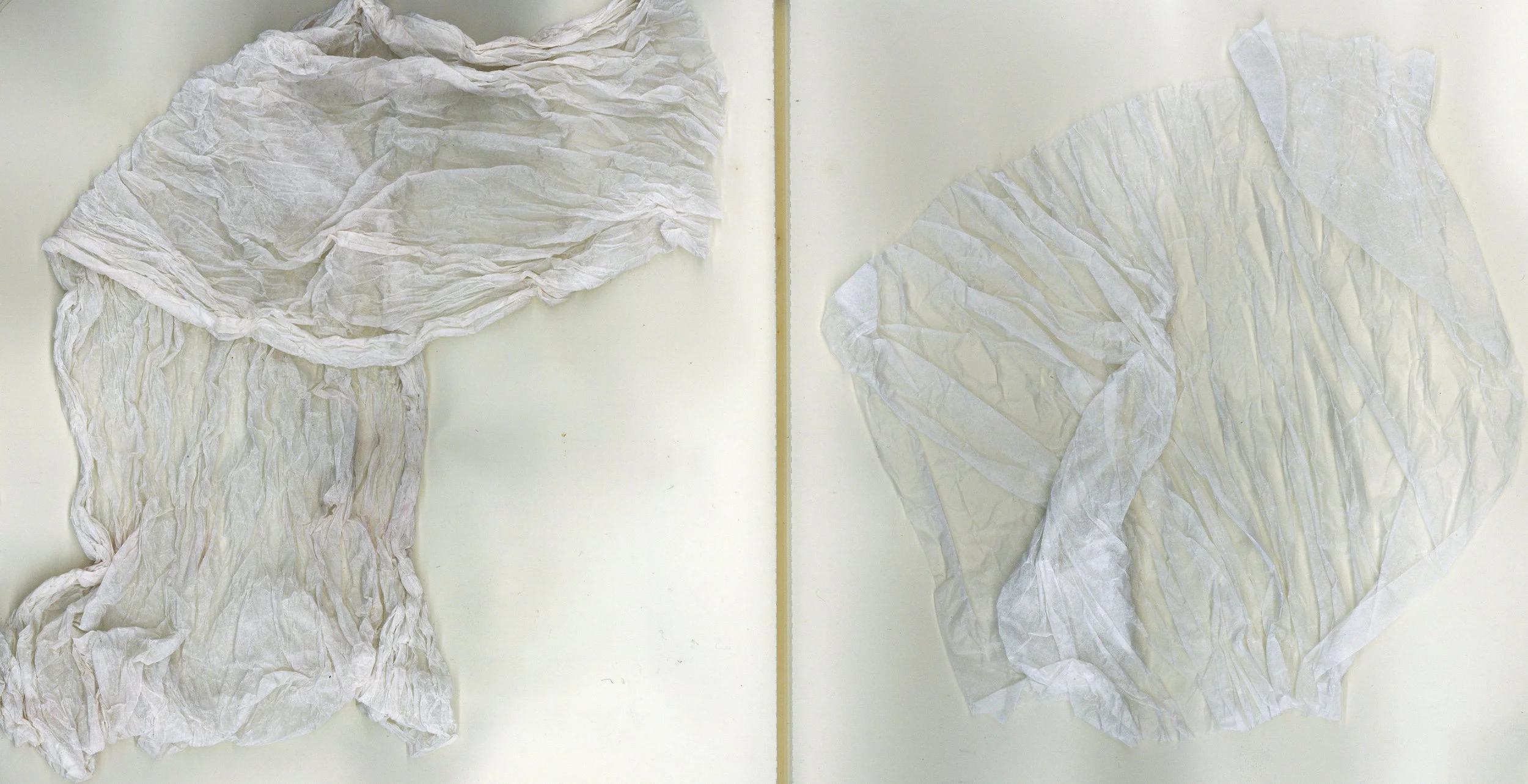 Sketchbook page with final paper type: tracing