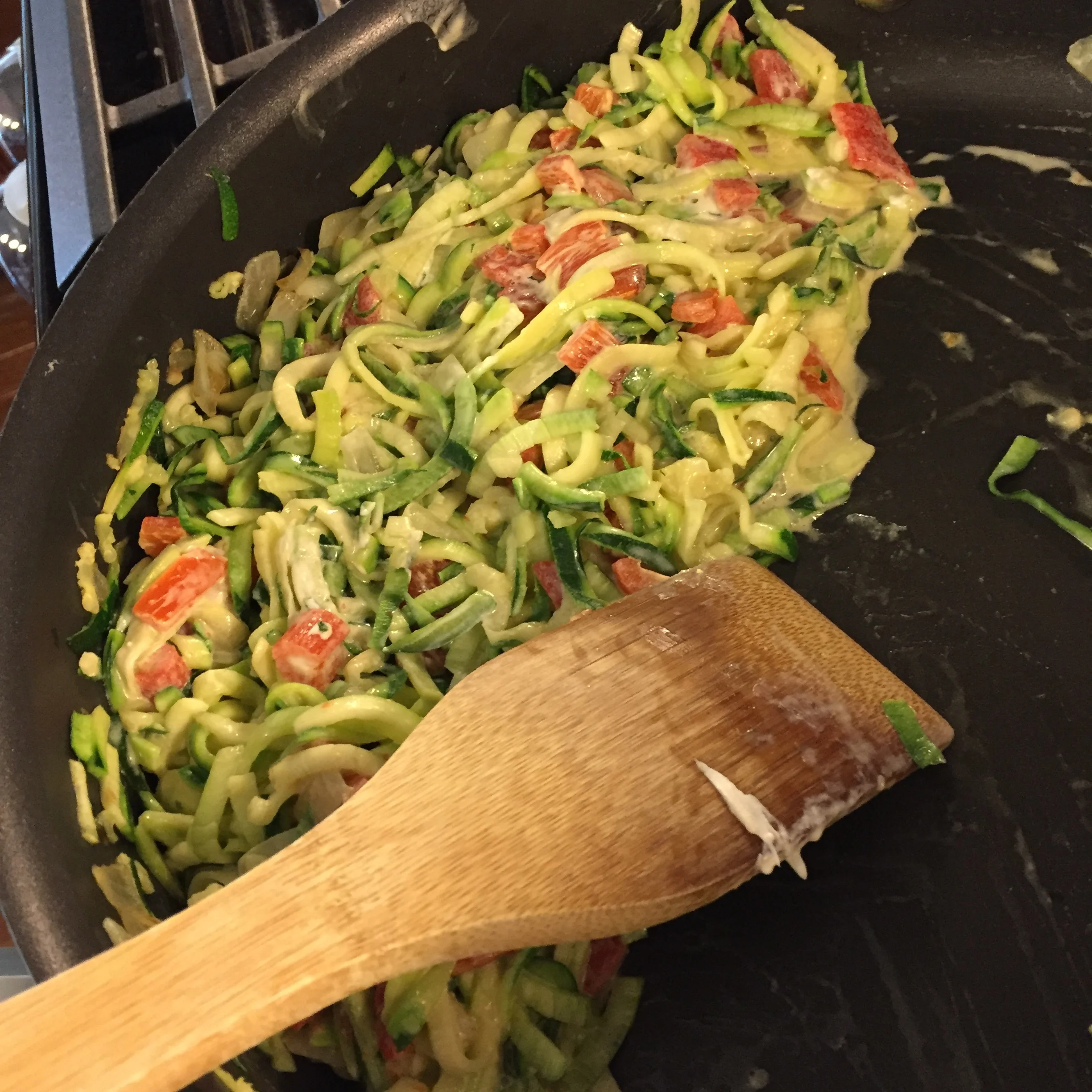 Zoodles and Goat Cheese