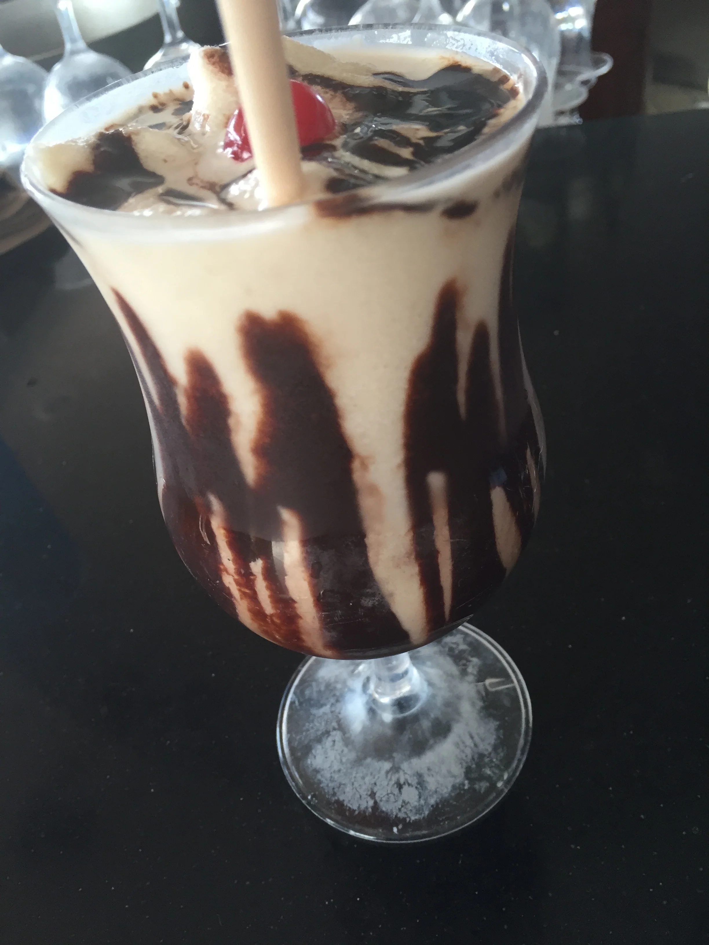 Like this,&nbsp;don't do this all day, everyday on your cruise, it is basically "ice cream" with alcohol in it.&nbsp;