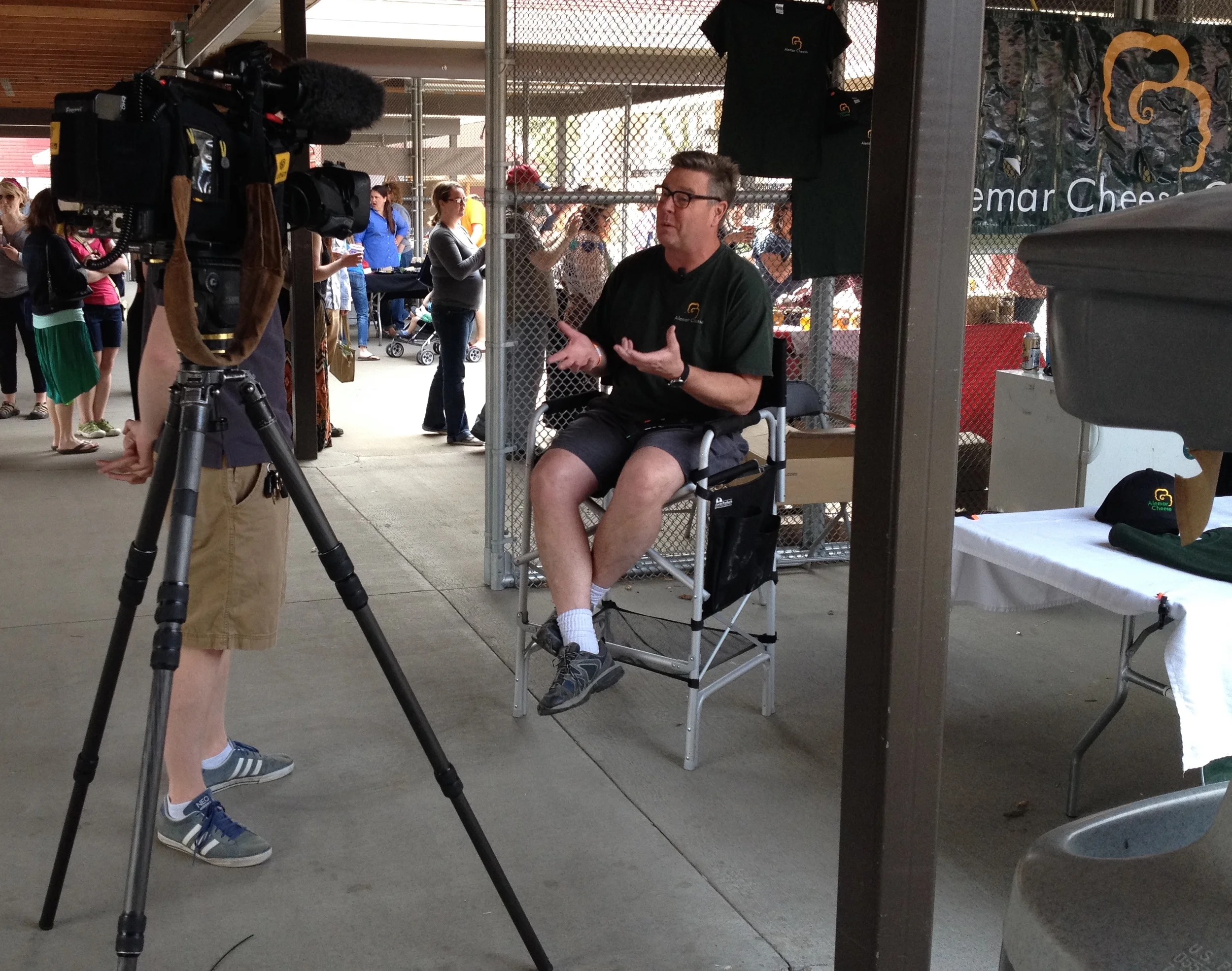 Keith being interviewed at the 2014 Minnesota Cheese Festival, St. Paul.