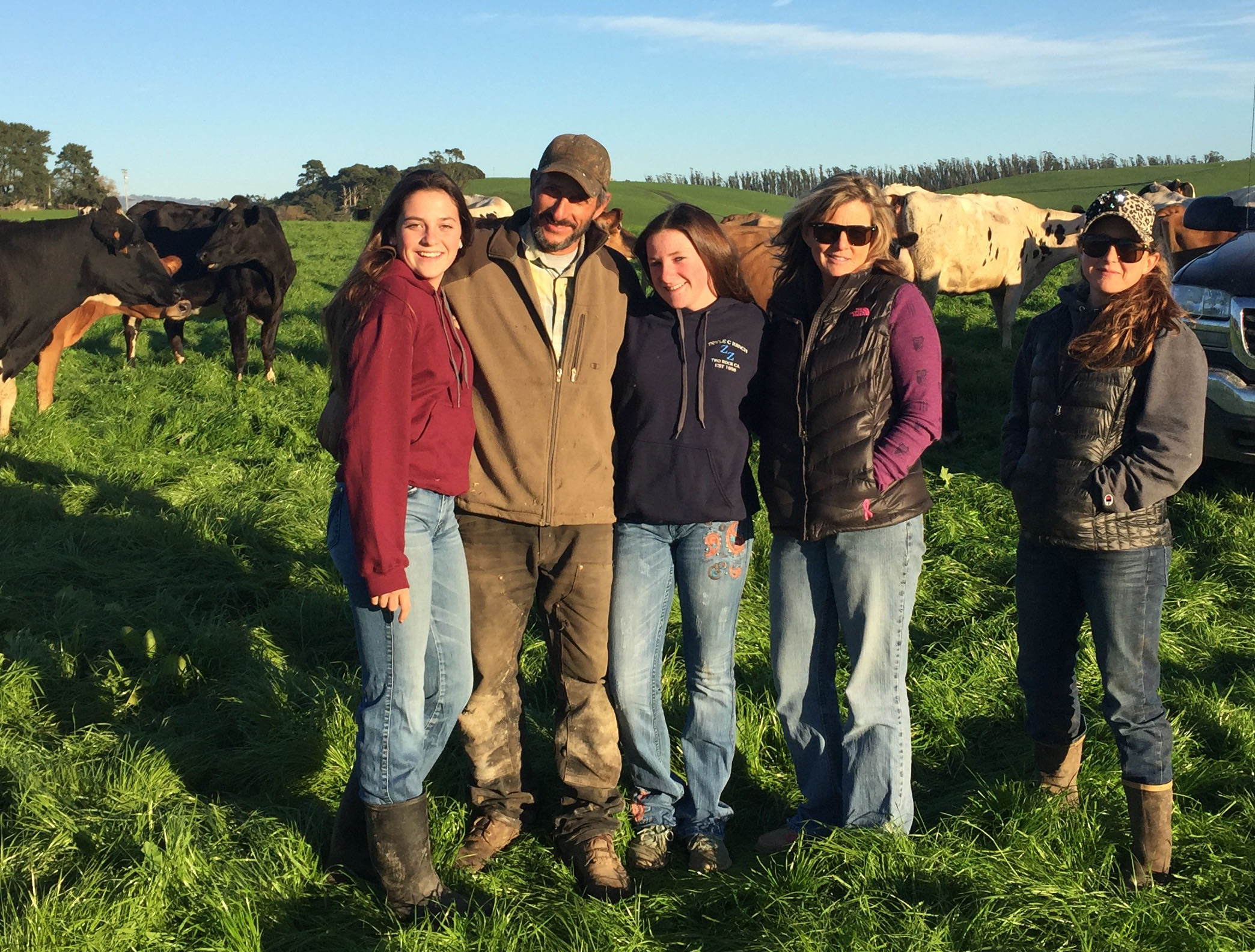 The Camozzi family, whose Willow Creek Jerseys supplies the milk to Wm. Cofield.