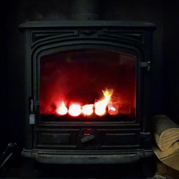 …and a cosy fire at the end of the day.