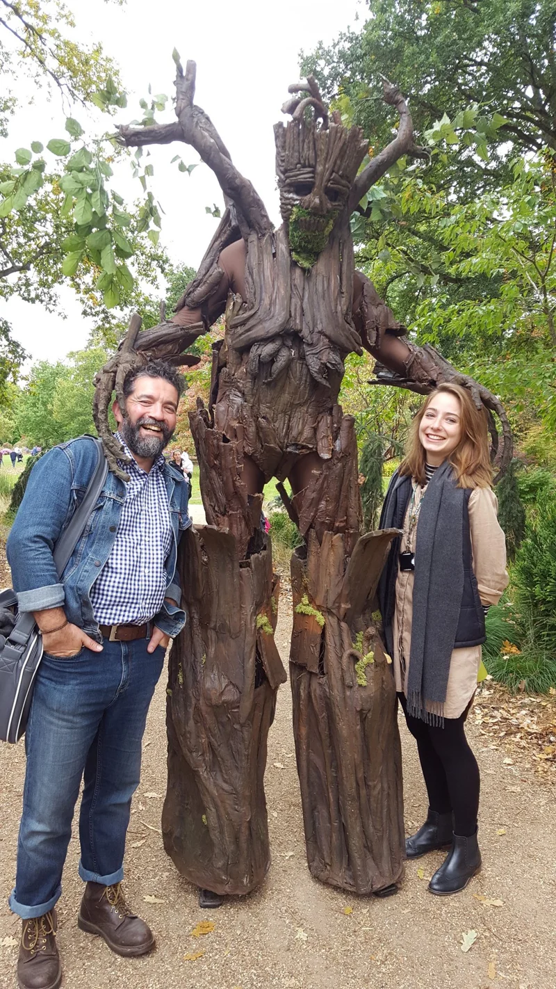 Sue put this best in her tweet. “@aimee_pluts and I bumped into some terrifyingly menacing beardy fellow today...And that guy dressed as a tree”
