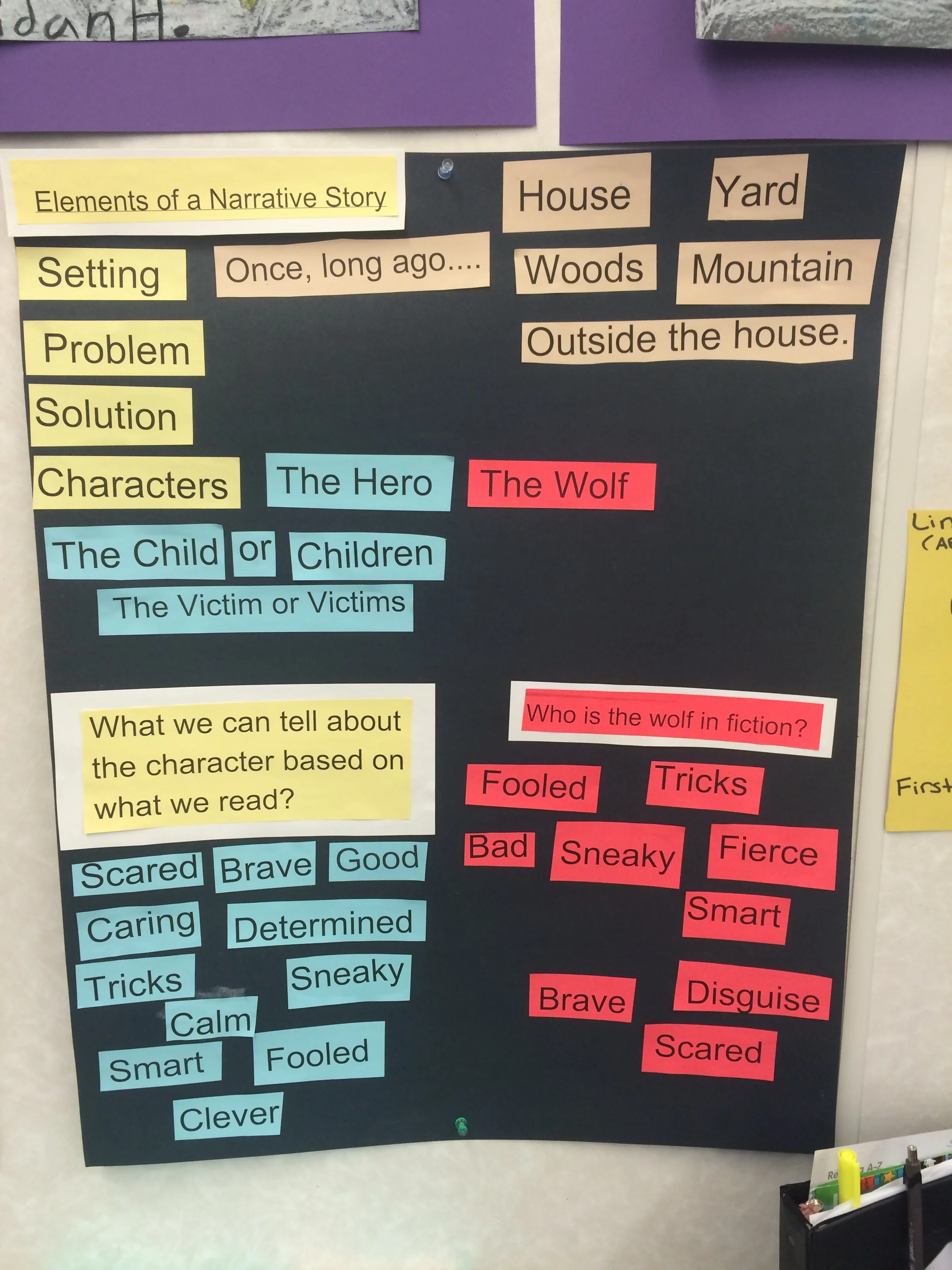 Elements of a Narrative Story and Character Traits (Copy)