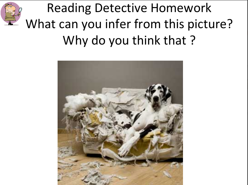 Student homework for inference lesson. 1st grade. Phase III. Individual student work.&nbsp;