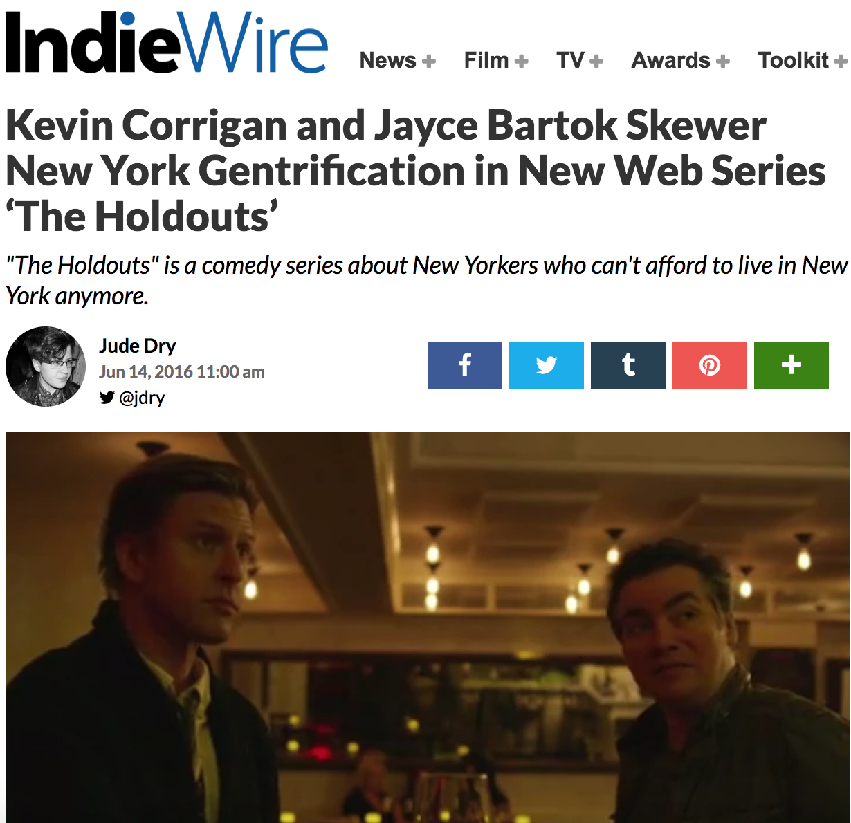 IndieWire, June 14, 2016