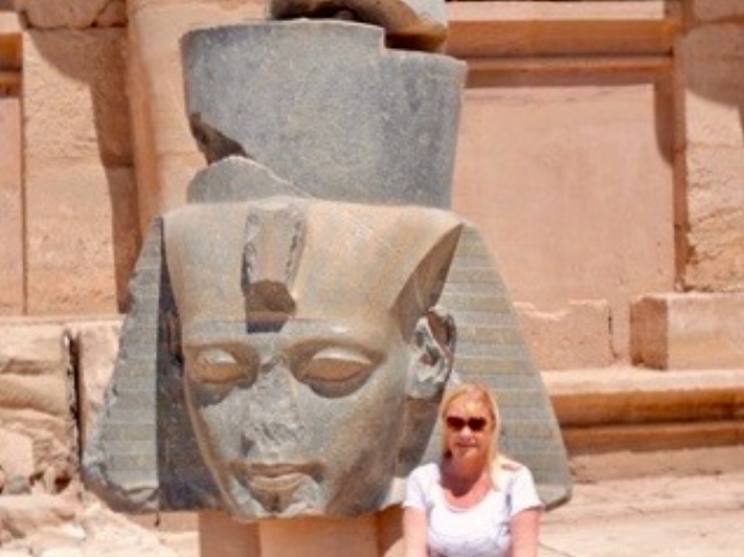 2014 with Rameses II at Ramasseum