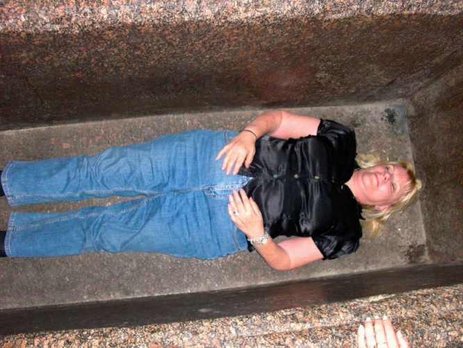 2009 experiencing the sarcophagus in the King's Chamber, Great Pyramid
