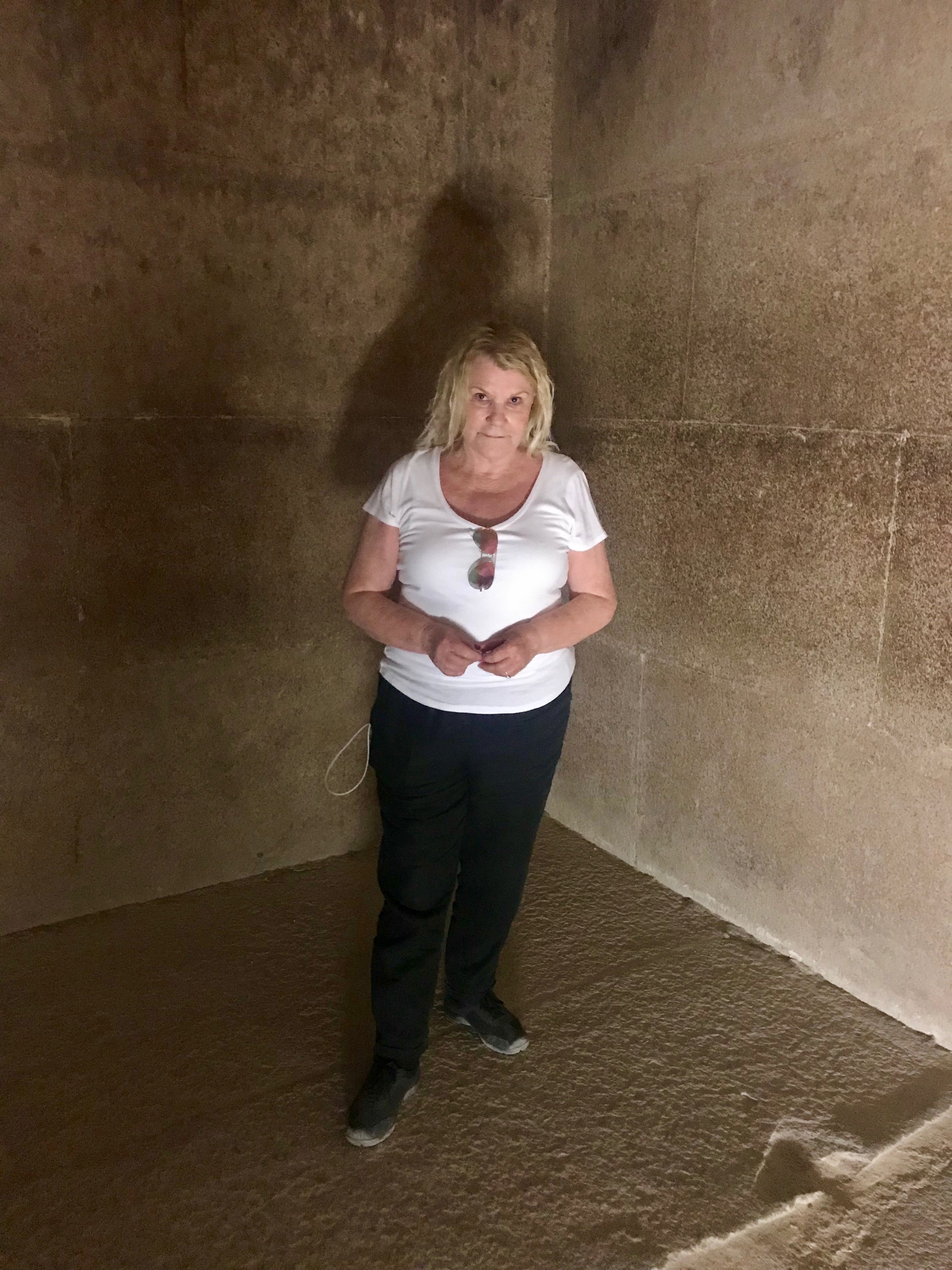 February 2018 in the Burial Chamber of the Third Pyramid, Giza Plateau